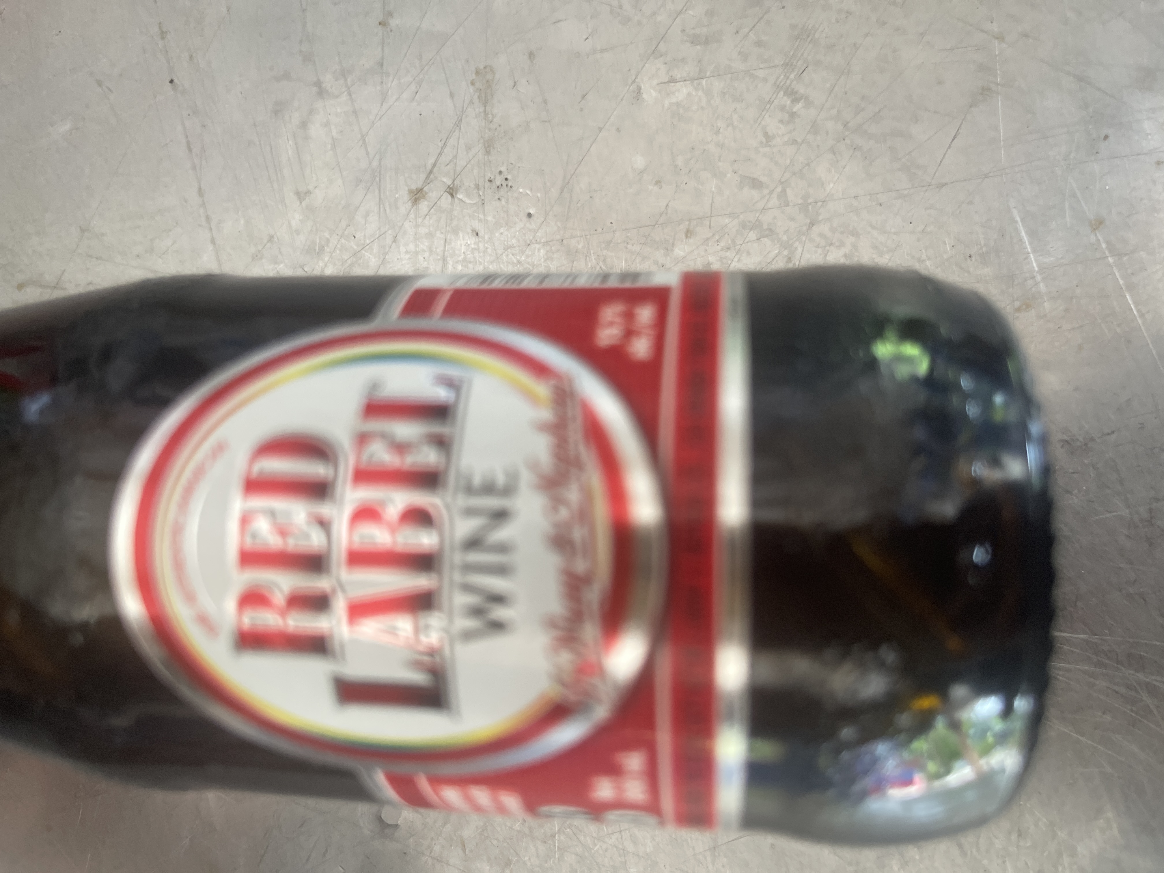 RED LABEL WINE - FLASK
